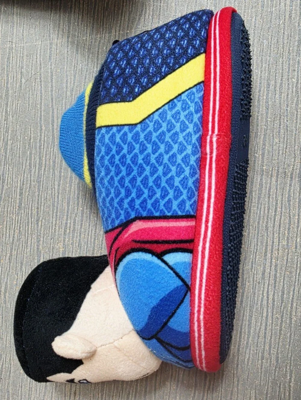 DC Comics Batman Superman Superhero Kid Boy Plush Slippers House Shoe Size 11-12